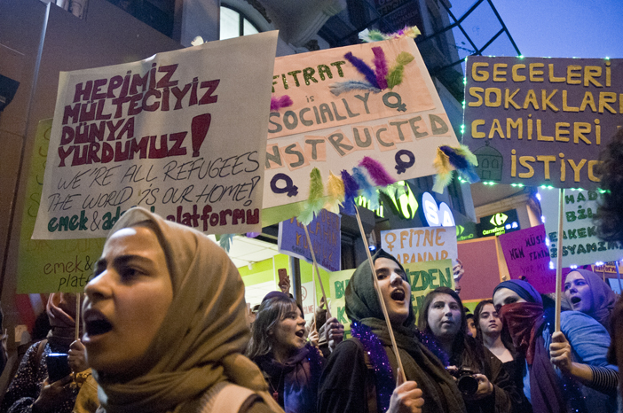 8 Mart 2020 Dünya Kadınlar Günü yürüyüşünden kareler